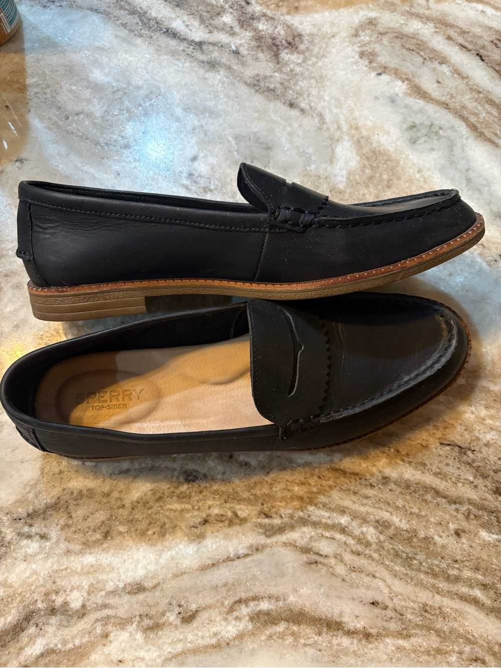 Sperry Seaport Penny Loafer - Black Leather